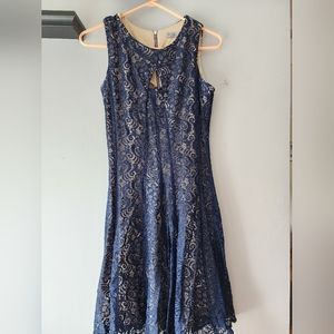 Danny and Nicole lace navy dress